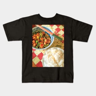 Spicy Tofu And Rice Kids T-Shirt